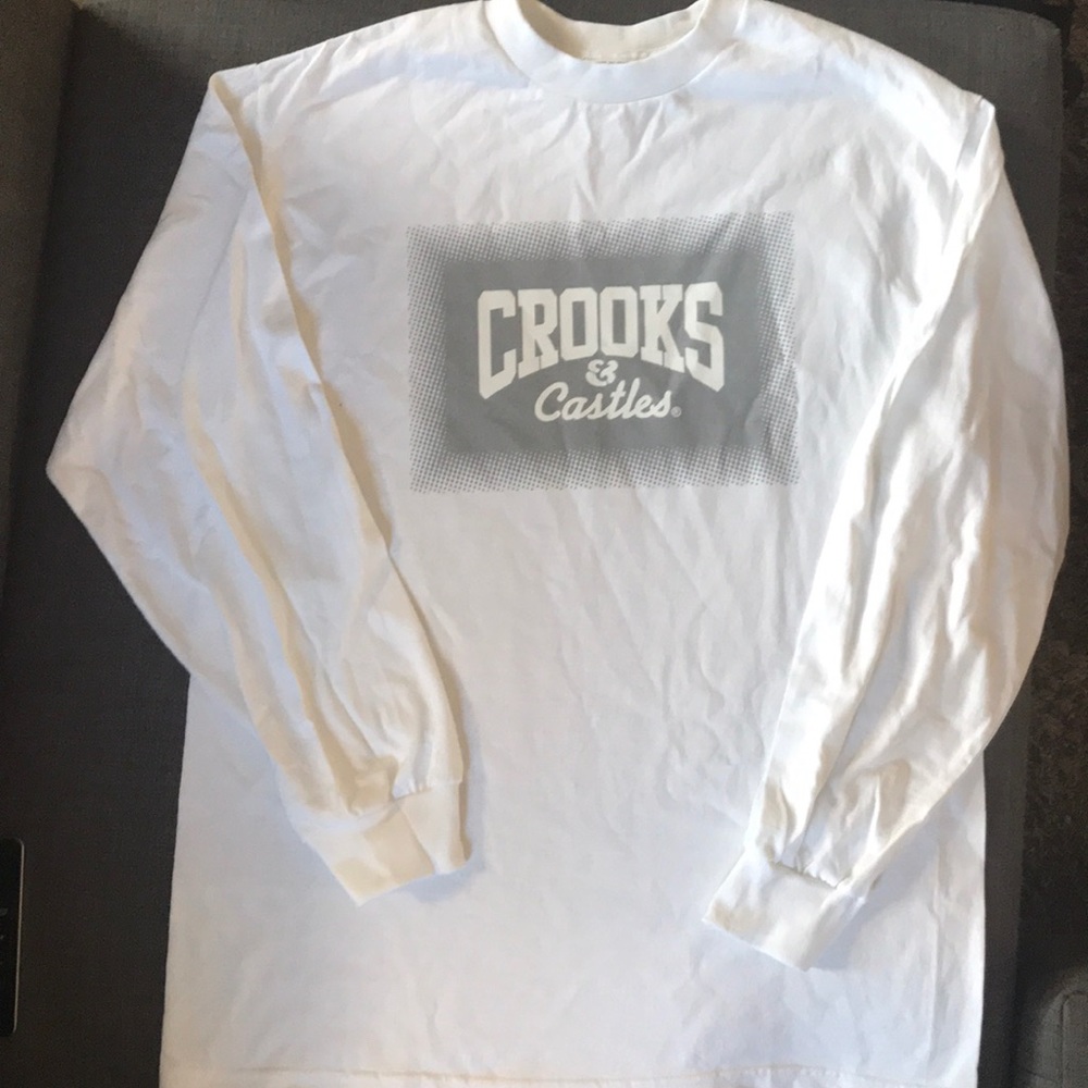 Crooks and castles long sleeve white t-shirt
